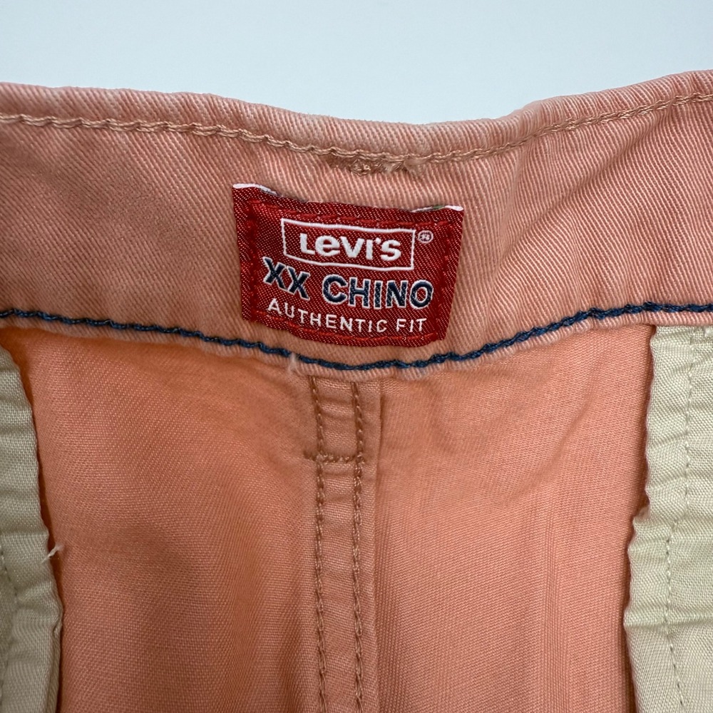 Levis XX Chino Shorts Mens 34 Authentic Fit‎ Dusty Rose Pink Cotton Twill - Picture 2 of 8